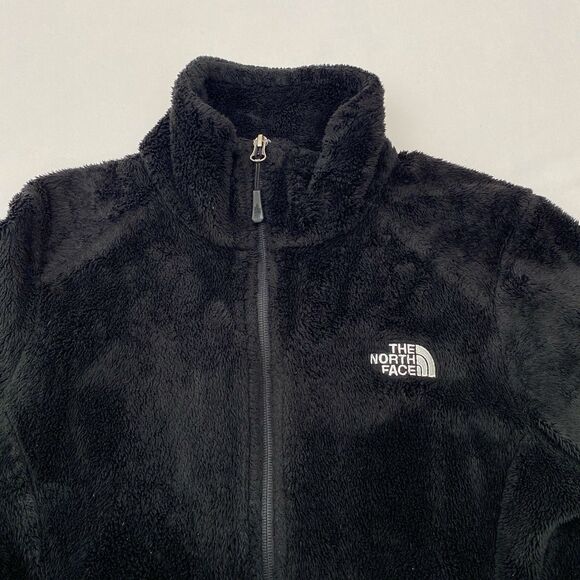The North Face Fleece Jacket Full Zip Womens Small Black Pockets Fuzzy Outdoor - Picture 3 of 12